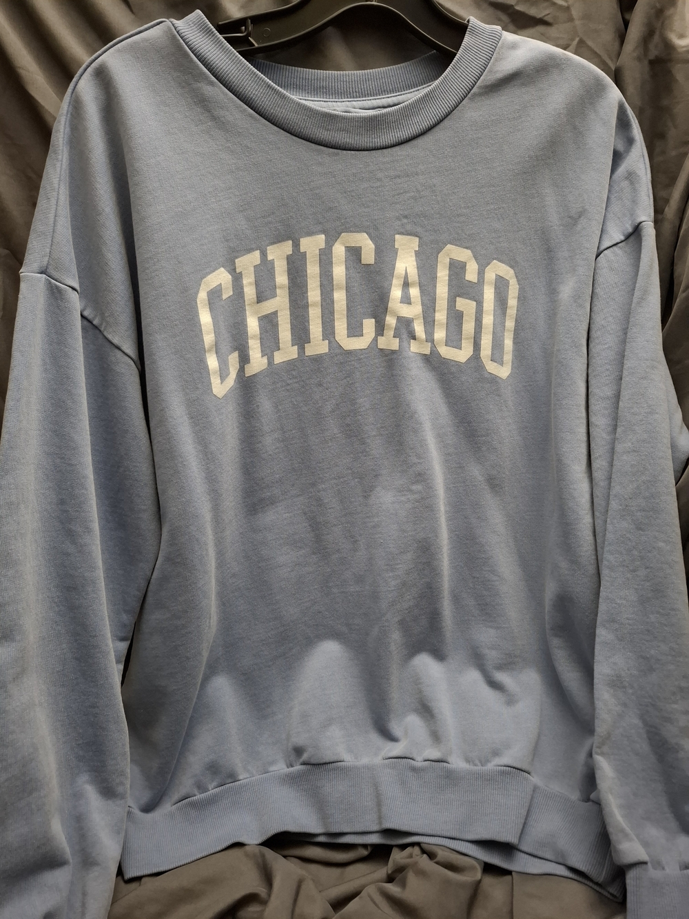 Women’s Bixby Oversized Chicago Crewneck Sweatshirt - Light Blue